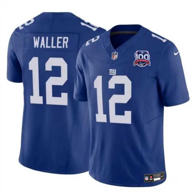 Men & Women & Youth New York Giants #12 Darren Waller Blue 2024 F.U.S.E. 100TH Season Patch Vapor Untouchable Limited Stitched Jersey,We sell and wholesale Men & Women & Youth New York Giants #12 Darren Waller Blue 2024 F.U.S.E. 100TH Season Patch Vapor Untouchable Limited Stitched Jersey on line form chian!